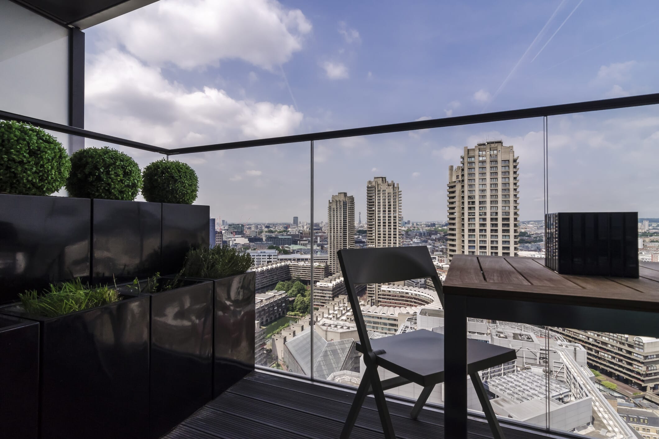 Barbican seen from a balcony